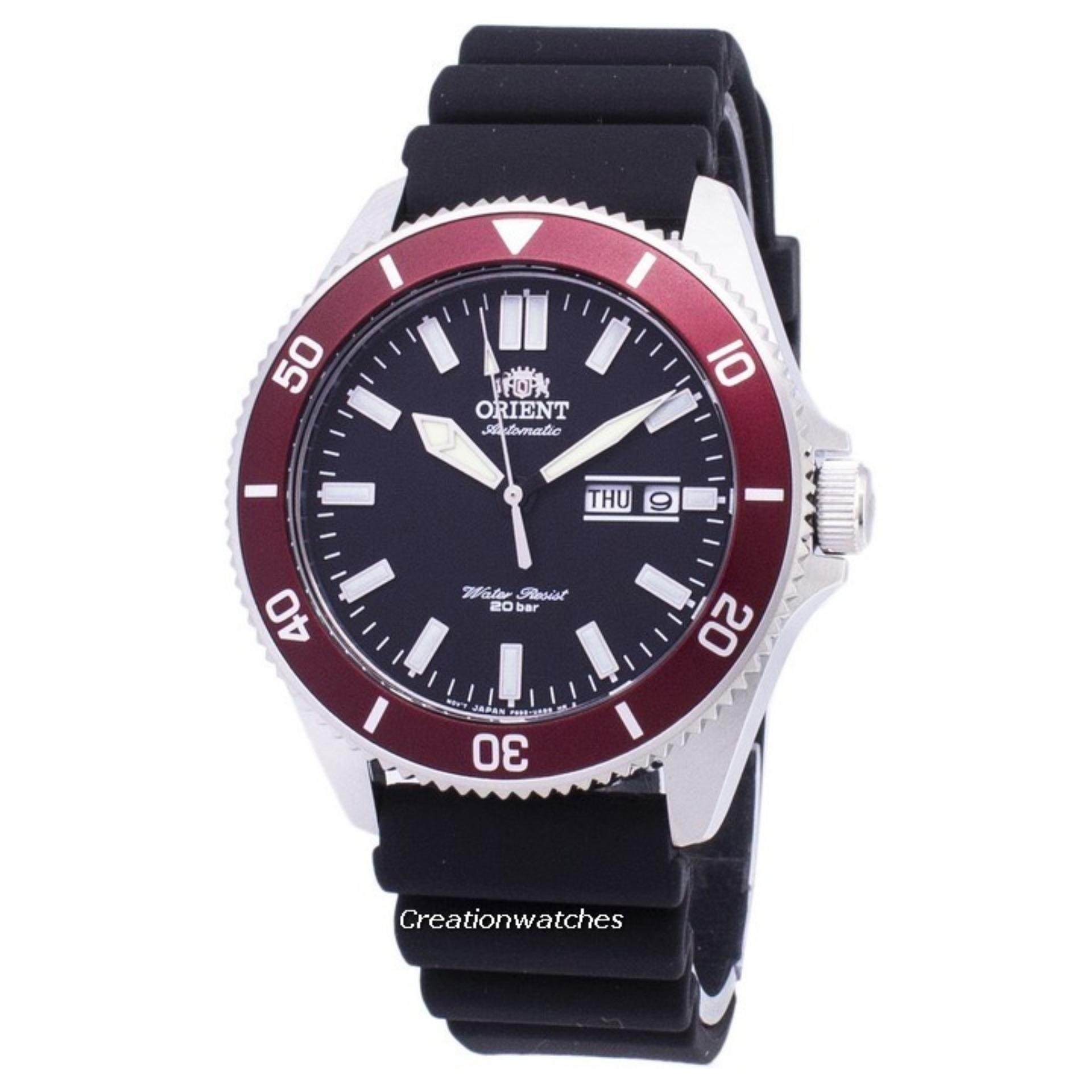 [CreationWatches] Orient Mako III Sports Automatic 200M Men's Black Rubber Strap Watch RA-AA0011B19B